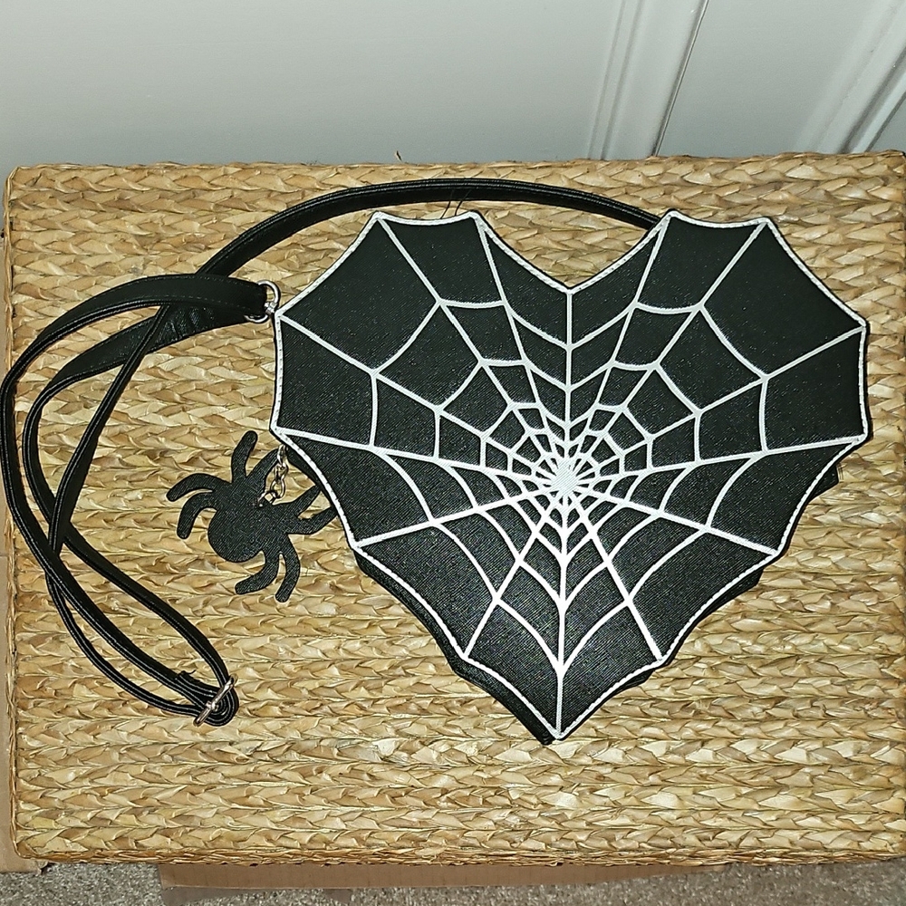 MAD Engine Spider Web Heart Crossbody